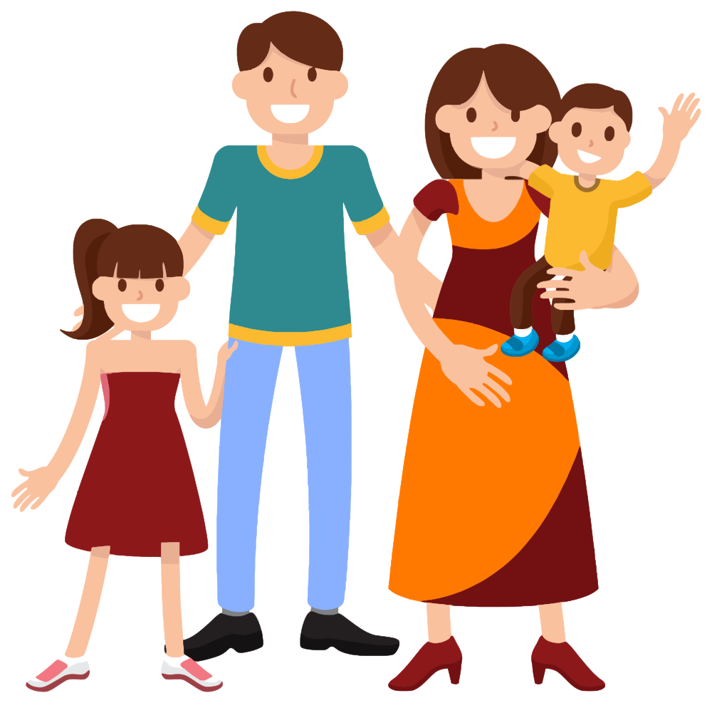 OnlineLabels Clip Art Very Happy Smiling Family